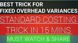 Fixed overhead variances STANDARD COSTING TRICK [upl. by Llerod4]