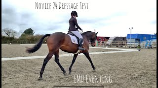 Novice 24 Dressage Test  EMD Eventing [upl. by Ellevehc164]