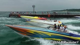 100 Offshore Racing Boats Accelerating [upl. by Yvonner534]