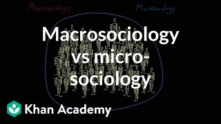 Macrosociology vs microsociology  Society and Culture  MCAT  Khan Academy [upl. by Durning224]