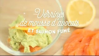 Mousse davocats et saumon fumé  CuisineAZ [upl. by Hoisch71]