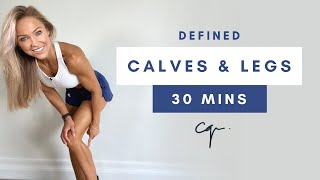 30 Min DEFINED CALVES amp LEG WORKOUT at Home  Bodyweight Only [upl. by Annaillil209]