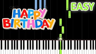 Happy Birthday To You  EASY Piano Tutorial [upl. by Rovner]