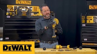 DEWALT® Product Guide  Grinder Guard and Wheel Installation [upl. by Eymaj]