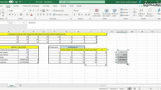 FRECUENCIA ABSOLUTA ACUMULADA Y FRECUENCIA RELATIVA EN EXCEL [upl. by Tamis]