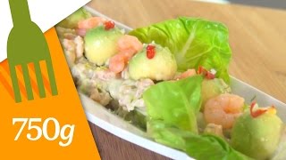 Recette Avocats aux crevettes  750g [upl. by Alrzc]