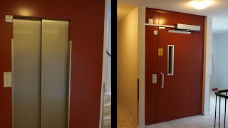 TOUR of the original 1983 KONE traction elevators  apartments in Strängnäs Sweden [upl. by Ainolloppa]