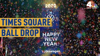 See the 2020 Times Square Ball Drop From Above  NBC New York [upl. by Annal]