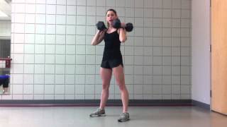 Dumbbell Thruster Demo  CrossFit [upl. by Adnicul]