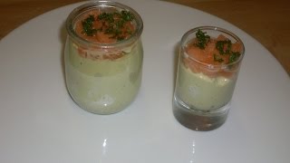 Crème davocat et saumon fumé  Recette facile [upl. by Celinka]