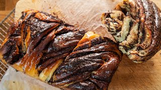 How to Make An Easy and Absolutely Stunning Chocolate Babka Bread [upl. by Novyar]