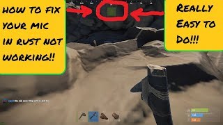 Rust How To Fix Your Mic Not Working [upl. by Cloots]