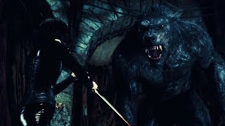 Underworld Awakening  Selene vs Giant Werewolf [upl. by Arhaz]