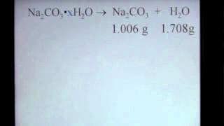 Stoichiometry of Hydrates [upl. by Akiv]