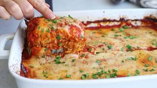 Lighter Eggplant Parmesan Recipe [upl. by Adnilasor]