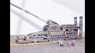 172 WWII German quotSchwerer Gustavquot Heavy Gustav Dora Railway Gun Scale Model Building Blocks [upl. by Engle675]