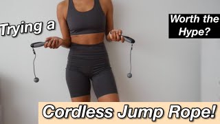 Trying a CORDLESS JUMP ROPE from Amazon  Review Jump Rope Challenge [upl. by Mcgruter746]