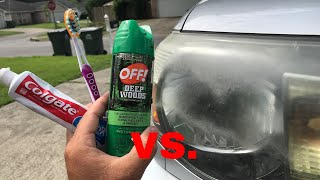 The TRUTH about OFF amp Toothpaste vs Headlights Update on WD 40 [upl. by Iatnahs]