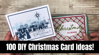 100 DIY Christmas Card Ideas You Can Make [upl. by Aihsiek]