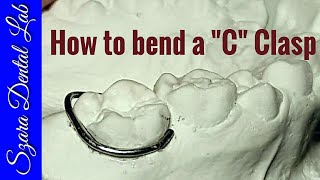 How to bend a Circumferential Clasp C Clasp [upl. by Donni253]