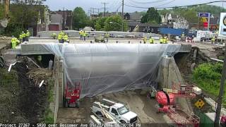 State Route 30 A25 Rapid Bridge Replacement Timelapse [upl. by Harty341]