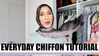 Everyday Chiffon Hijab Tutorial [upl. by Swaine934]