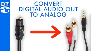 How To Covert Digital Audio Out To Analog  RCA or 35mm AUX Samsung TV [upl. by Aikin]