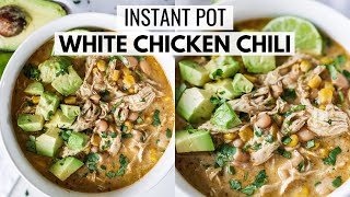 The Absolute BEST WHITE CHICKEN CHILI  Easy Instant Pot Recipe [upl. by Eirrol]