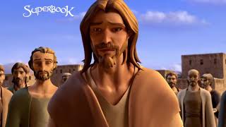 Superbook Video Clip  Jesus Heals Blind Bartimaeus [upl. by Rika]