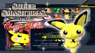 Super Smash Bros Melee  Classic Mode  Pichu [upl. by Varin]