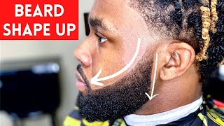 BEARD SHAPE UP TUTORIAL  BEGINNER BARBERS  BARBER STYLE DIRECTORY [upl. by Ludwog143]