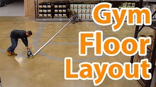 Gym Floor Layout with Game Line Tape Machine and Bona SuperSport Paint [upl. by Nalyr]