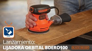 Lanzamiento Lijadora orbital BDERO100 BlackDecker [upl. by Wendelina]