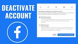 How to Deactivate Facebook Account [upl. by Drofyar]