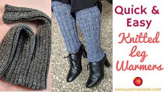 Knitted Legwarmers Quick and Easy [upl. by Nosneh]