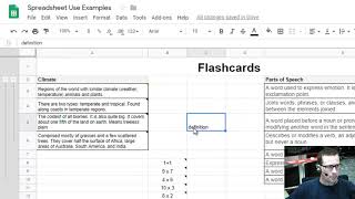 Making Flashcards in a Spreadsheet [upl. by Dirfliw]