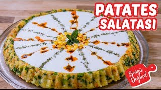 Yoğurtlu Patates Salatası Tarifi  Muhteşem Bir Patates Salatası Kolay Tarifler [upl. by Yleve]