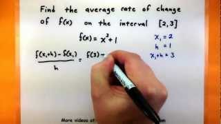 Calculus  Find the average rate of change of a function on [upl. by Tolmach]