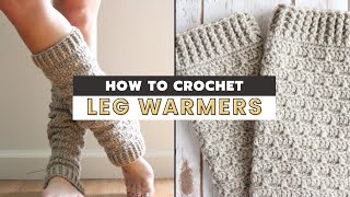 How To Crochet Leg Warmers  Free Crochet Pattern Tutorial [upl. by Westbrook]