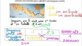 Utiliser une échelle pour calculer une longueur réelle [upl. by Charmaine]