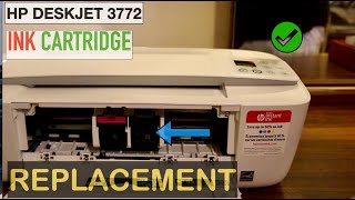 HP DeskJet 3772 Ink Cartridge Replacement Review [upl. by Monarski]