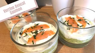 Verrine Avocat Saumon  Apero fraîcheur 😋☺️ [upl. by Durston930]