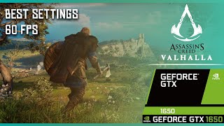 Assassins Creed Valhalla Best Graphics Settings For Nvidia GTX 1650  Latest 2021 [upl. by Ambrosine]