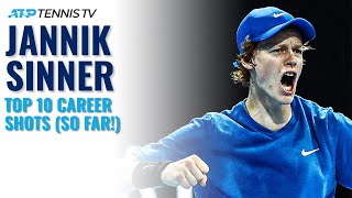 Top 10 Jannik Sinner ATP Shots So Far [upl. by Etteiluj]