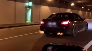 BMW M5 E60 V10 Supercharger 360kmh Autobahn amp Tunnel SOUND [upl. by Piane379]