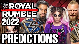 WWE ROYAL RUMBLE 2022 PREDICTIONS [upl. by Ehsrop204]