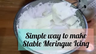 Meringue Icing Recipe  simple way how to make meringue icing [upl. by Hirai]