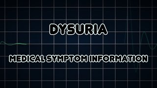 Dysuria Medical Symptom [upl. by Savell]