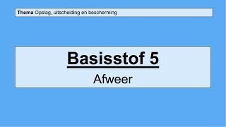 VMBO 4  Opslag uitscheiding en bescherming  Basisstof 5 Afweer [upl. by Iaria841]