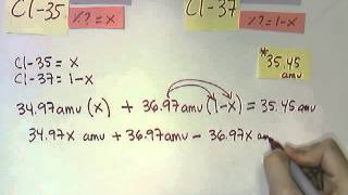 Isotopes Calculating isotope percentage abundance [upl. by Burk]